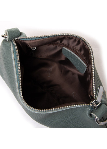 Женская кожаная сумка с косметичкой 1558 green Alex Rai (264566166)