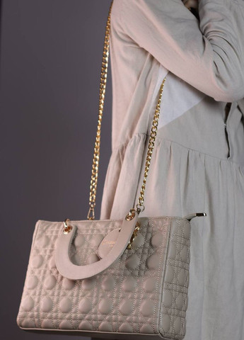 Сумочка с лого Cristian Dior Lady beige Vakko (273747684)