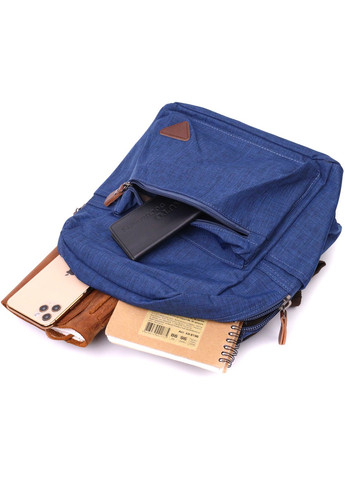 Текстильный удобный рюкзак унисекс 22244 Синий Vintage (267948729)