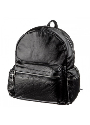 Кожаный чёрный рюкзак 11260 Shvigel (262524199)