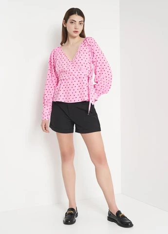Розовая блуза демисезон,розовый в красные узоры, Vero Moda