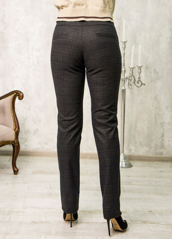 Жіночі класичні брюки в клітинку 98ПР сірі. No Brand (276907179)