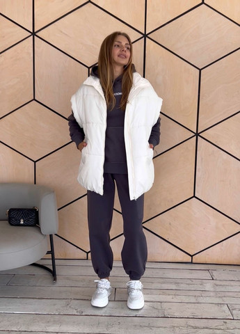 Стеганый женский жилет оверсайз под пояс осень демисезон itelle ОВЕРСАЙЗ (264660558)