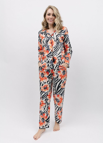 Комбинированная всесезон женская пижама 9771-9772 кофта + брюки Cyberjammies Nicole