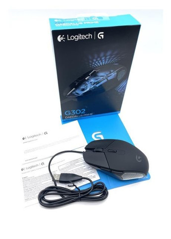 Дротова ігрова комп'ютерна миша Daedalus Prime (240-4000 dpi, оптична, з підсвічуванням) - Чорний Logitech g302 (262016420)