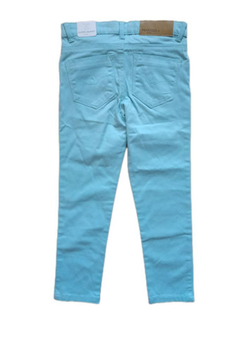 Бирюзовые демисезонные джинсы для девочки 4-5 лет 110 размер бирюзовые 53090167 Mango