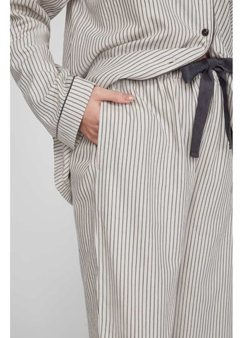 Серая всесезон женская хлопковая пижама серая полоска bliss lh543-02 Naviale