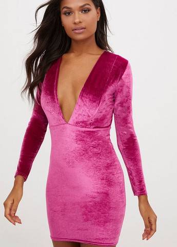 Рожева коктейльна сукня PrettyLittleThing однотонна