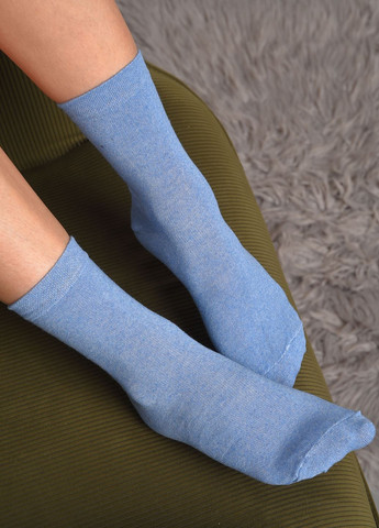 Шкарпетки жіночі демісезонні блакитного кольору розмір 35-41 Let's Shop (277983315)