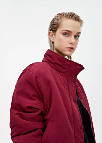 Бордова куртка демісезон,бордовий, Pull & Bear