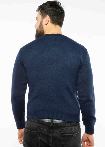 Прозорий зимовий пуловер у дрібний принт (чорнильний) Time of Style