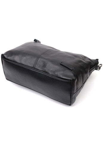 Повсякденна шкіряна сумка з двома знімними ременями 22379 Чорна Vintage (276461817)