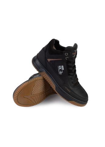 Черные зимние ботинки мужские бренда 9501110_(1) ModaMilano