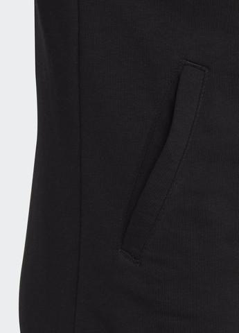 Черная демисезонная худи essentials 3-stripes adidas