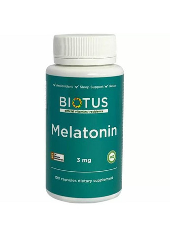 Melatonin 3 mg 100 Caps BIO-530395 Biotus (258646351)