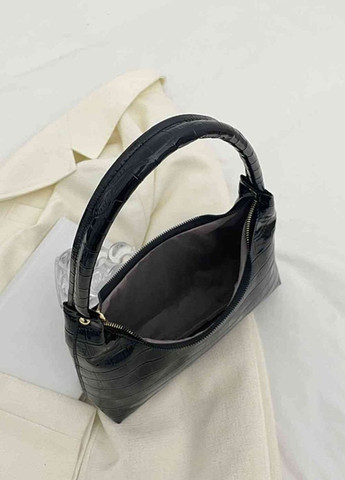 Женская сумка 803 багет рептилия черная No Brand (276717072)