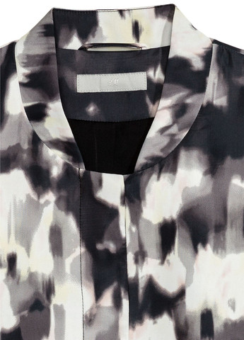 Черный женский жакет,черный-белый в узоры, H&M -
