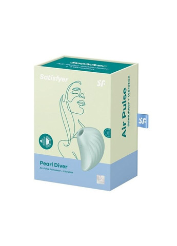 Вакуумный клиторальный стимулятор с вибрацией Pearl Diver Mint Satisfyer (277236656)