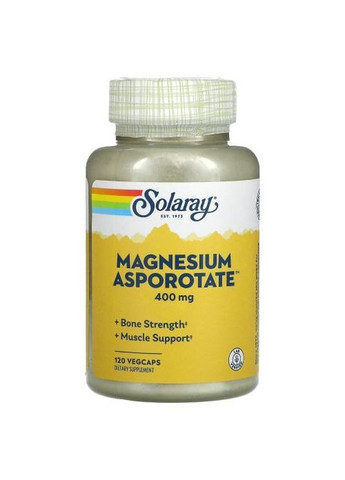 Magnesium Asporotate 400 mg 120 Veg Caps SOR-04621 Solaray (264295714)