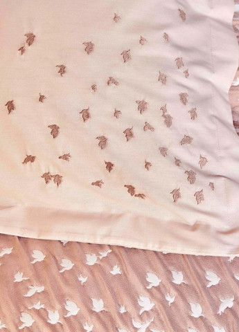 Набор постельное белье с покрывалом - Passaro blush пудра евро Karaca Home (258186423)