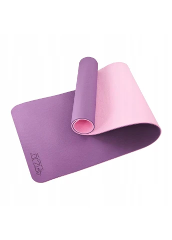 Килимок (мат) спортивний TPE 180 x 60 x 1 см для йоги та фітнесу 4FJ0390 Violet/Pink 4FIZJO (259364714)