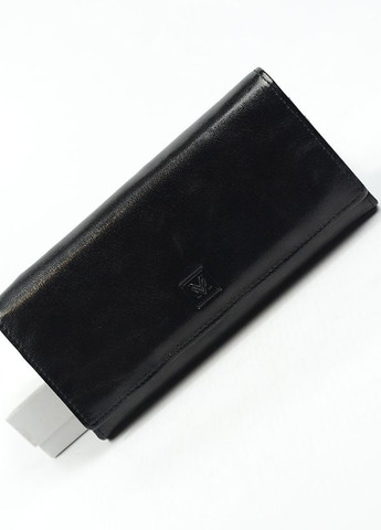 Черный женский кожаный блестящий классический кошелек на магнитах No Brand (276002840)