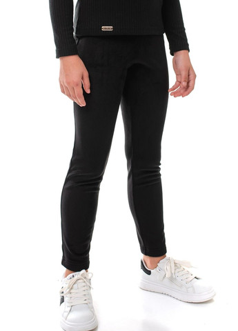 Черные зимние брюки леггинсы утепленные для девочки 9237 104 см черный 69926 Suzie