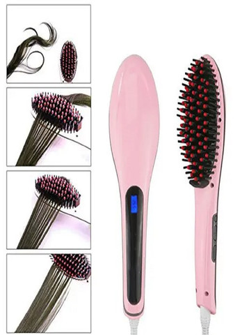 Расческа-выпрямитель для волос Fast Hair Straightener HQT-906 с антистатичным керамическим покрытием VTech (259575333)