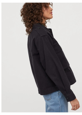 Черная демисезонная женская куртка н&м (56027) s черная H&M