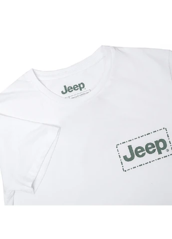 Біла футболка t-shirt stiched frame small print j22w Jeep