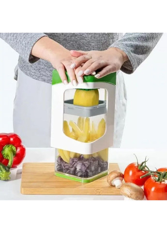 Подрібнювач ручний 7в1 овочерізка для нарізки овочів та фруктів з насадками та контейнером Nicer Dicer (263931709)