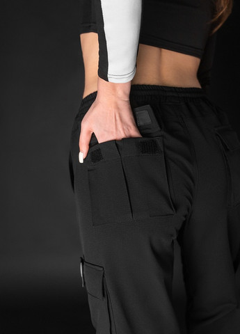 Черные повседневный демисезонные клеш, прямые, карго брюки BEZET