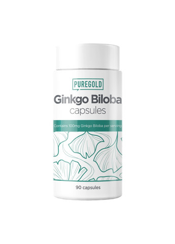 Экстракт Гинкго Билоба Ginkgo Biloba 100 мг - 90 капсул Pure Gold Protein (269462291)