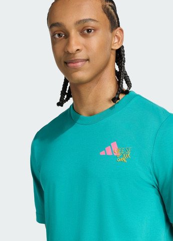 Зелена футболка padel graphic adidas