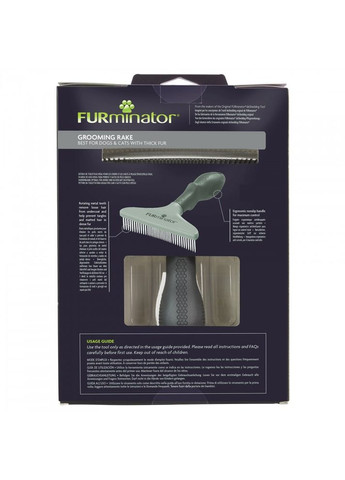 Гребінь для собак та котів з обертовими зубцями для густої шерсті Furminator (355254841)