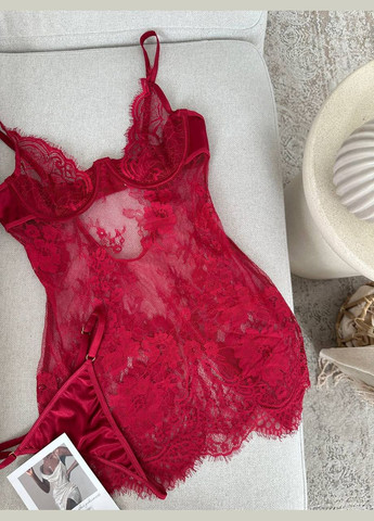 Спокусливий напівпрозорий мереживний пеньюар No Brand (328904525)