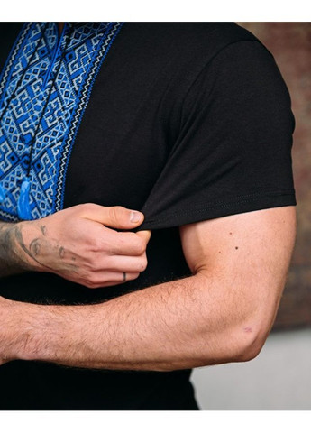 Черная футболка вышиванка sea/ch No Brand