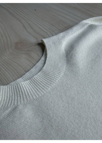 Білий демісезонний светр жіночий a-n 2403 водолазка гольф базовий з круглим горлом No Brand