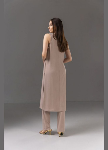 Жіночий комплект топ на бретелях і подовжений жилет (1788) Triko Bakh (334710573)