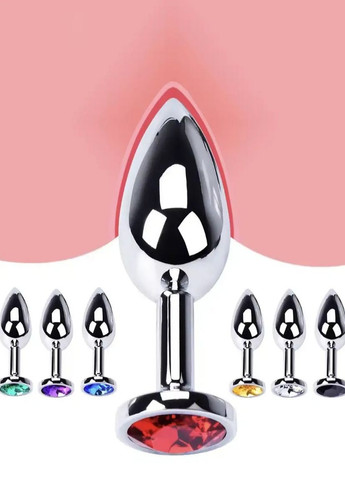 Анальная пробка металлическая размер S зеленая No Brand (362571374)