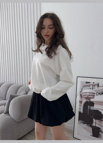 Білий світшот жіночий Гермес однотонний без декору (342329434)