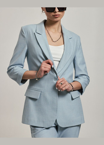 Костюм жіночий блакитний (піджак, штани) Espiga (290981506)