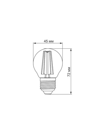 Лампа декоративна G45 4 Вт E27 2200 K TLFG4504272A Бронза (25526) Titanum (284107046)
