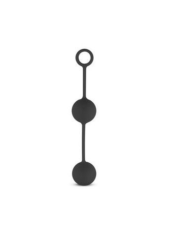Вагінальні кульки зі зміщеним центром тяжіння, силіконові, чорні, 20 х 3.7 EasyToys (290851347)