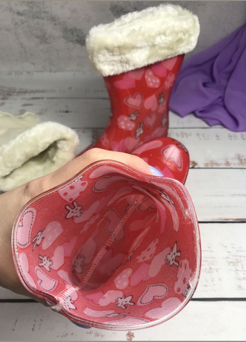 Гумові чоботи дитячі для дівчинки Червоний (726) Dual (347236099)