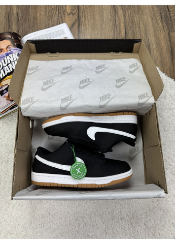 Чорні Осінні кросівки чоловічі nike sb dunk low black white найк сб данк No Brand
