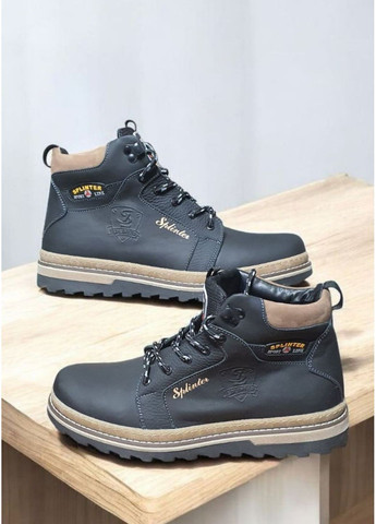 Черные зимние ботинки зимние No Brand