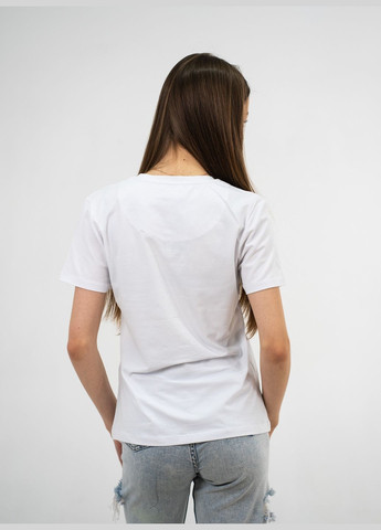 Белая летняя футболка женская Moschino
