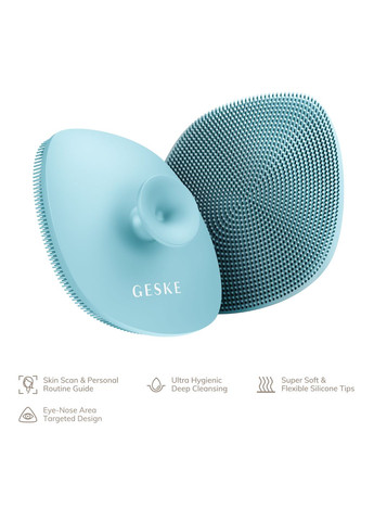 Щетка для лица Facial Brush 4в1 с держателем turquoise GESKE (341525932)