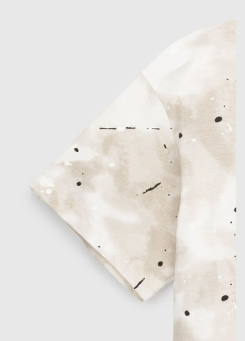 Бежева літня футболка з принтом для хлопчика 1300 134 см (2000990528056s) shop (2000990528056) Yekipeer